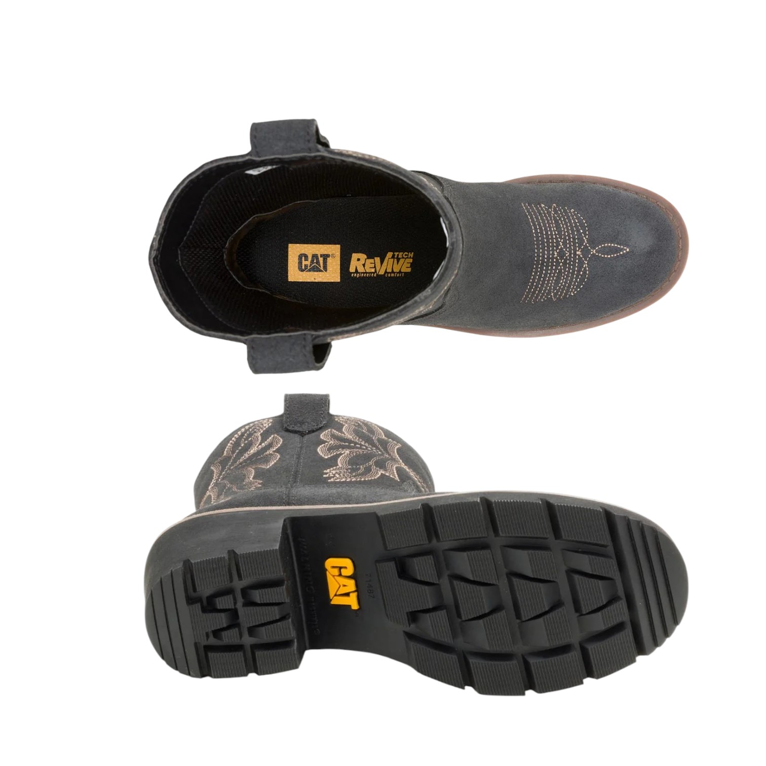 Bota Casual Texana Mujer Rewrite Frontier Negra Cat
