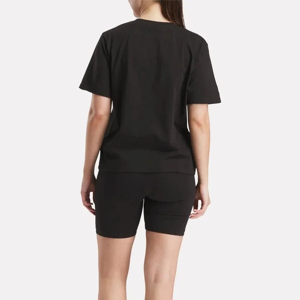 Polera Mujer Reebok Classics Big Logo Tee Algodón Negro