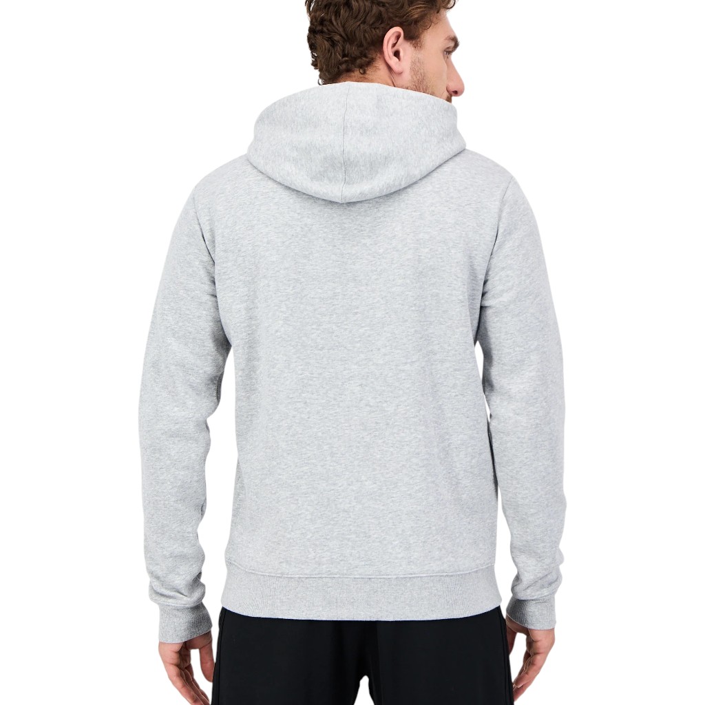 Polerón Hoodie Hombre Reebok Gris Melange Logo Negro