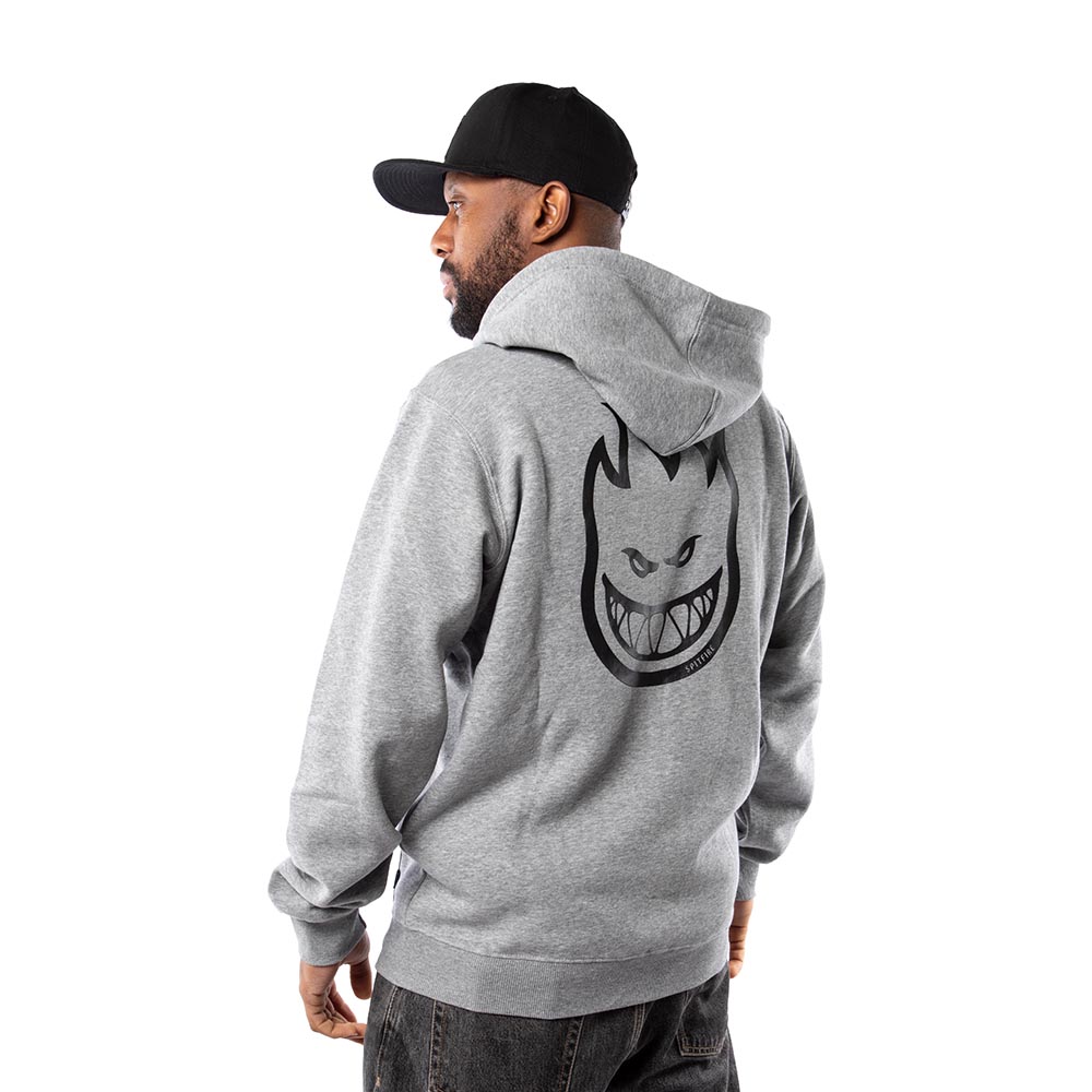 Polerón Full Zipper Hombre Spitfire Grip State Gris