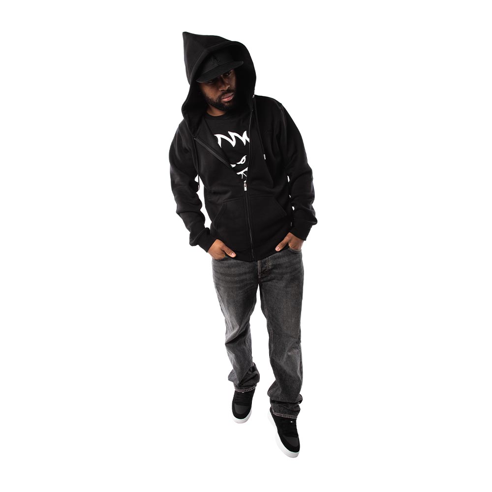 Polerón Full Zipper Hombre Spitfire Grip State Negro