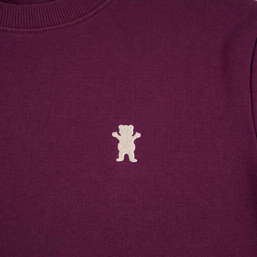 Polera Hombre Grizzly Griptape OG Bear Burgundy