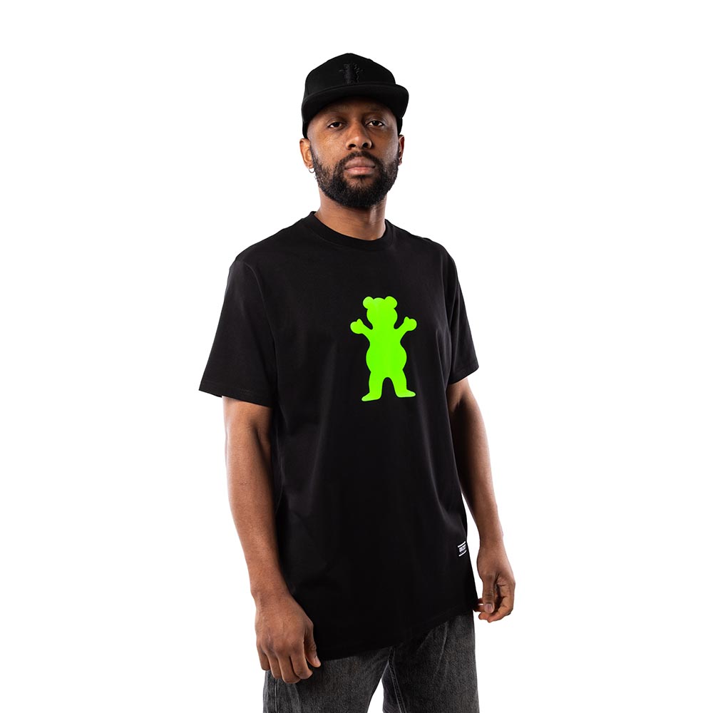 Polera Hombre Grizzly Griptape Og Bear Neon