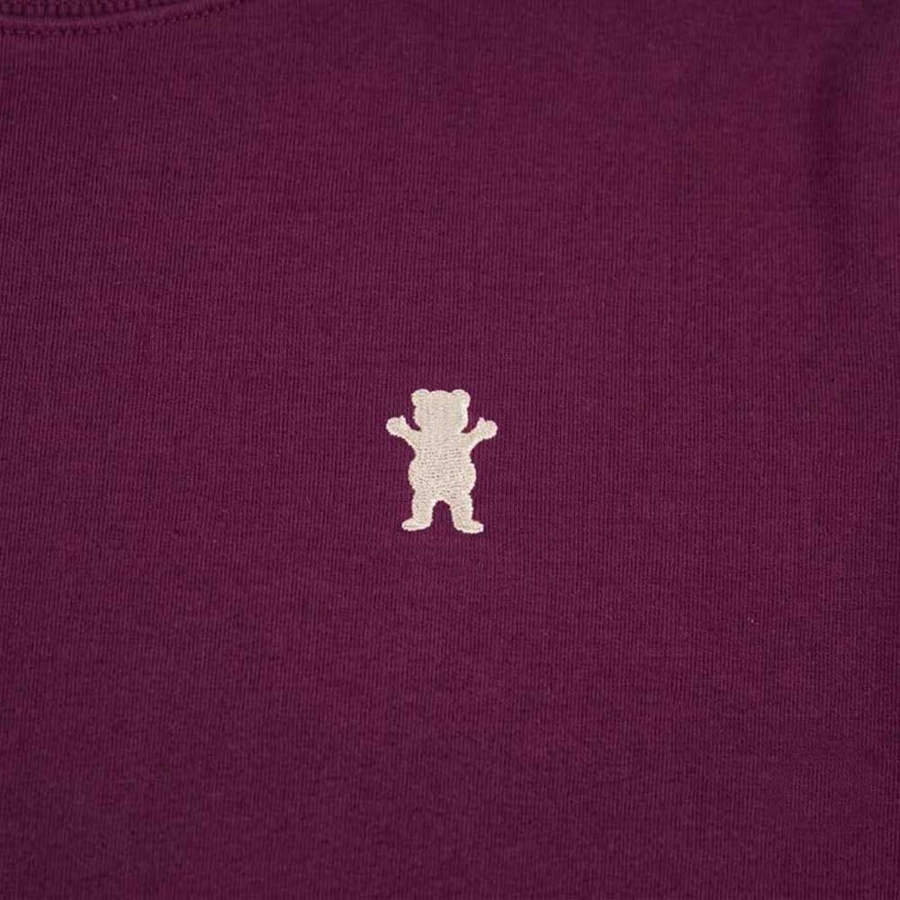 Polerón Hoodie Hombre Grizzly Griptape OG Bear Burgundy