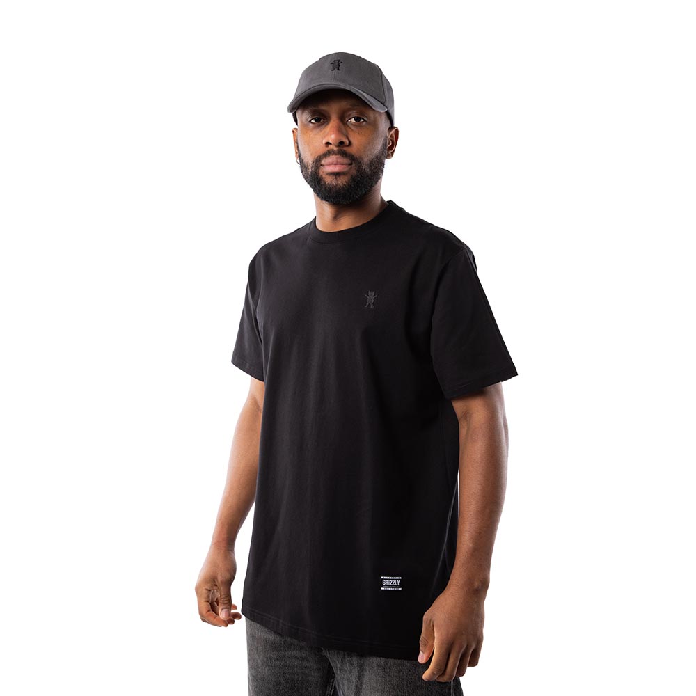 Polera Hombre Grizzly Griptape Embroidered OG Bear All Negro