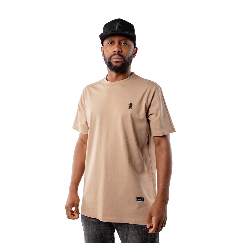 Polera Hombre Grizzly Griptape Embroidered OG Bear Beige