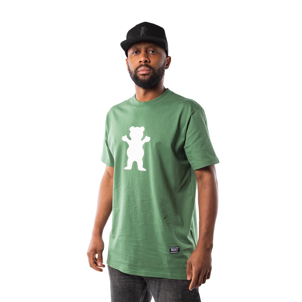 Polera Hombre Grizzly Griptape OG Bear Verde