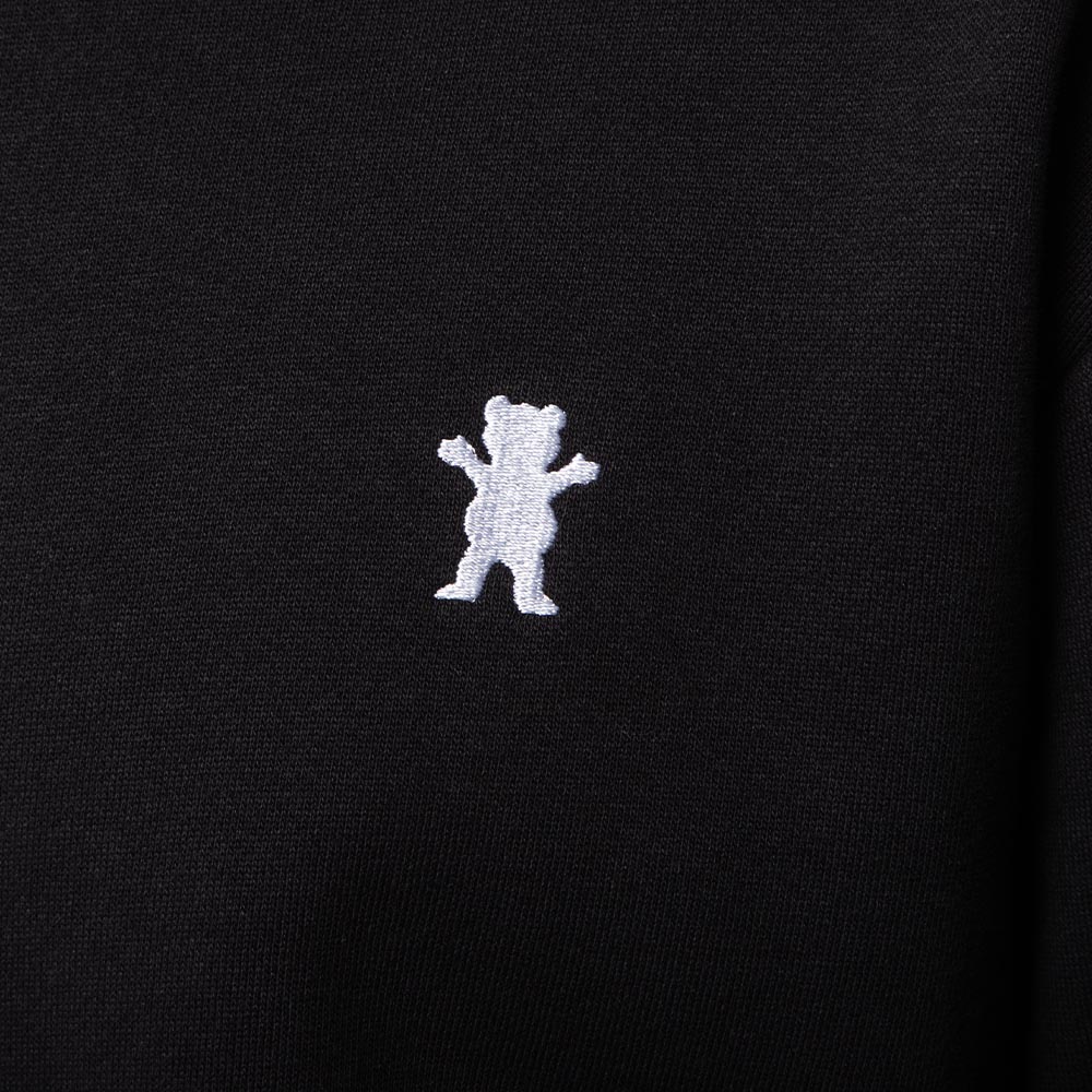 Polerón Crew Hombre Grizzly Griptape Embroidered OG Bear Negro