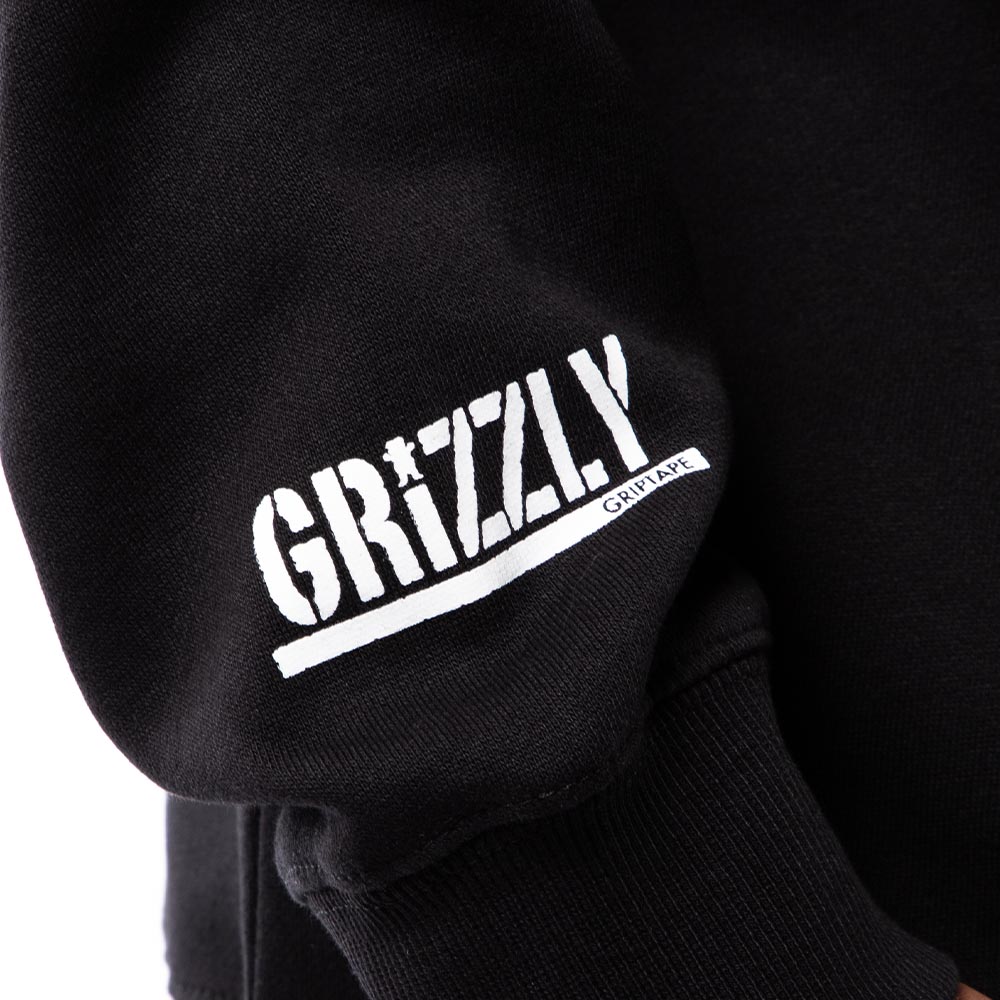 Polerón Crew Hombre Grizzly Griptape Embroidered OG Bear Negro