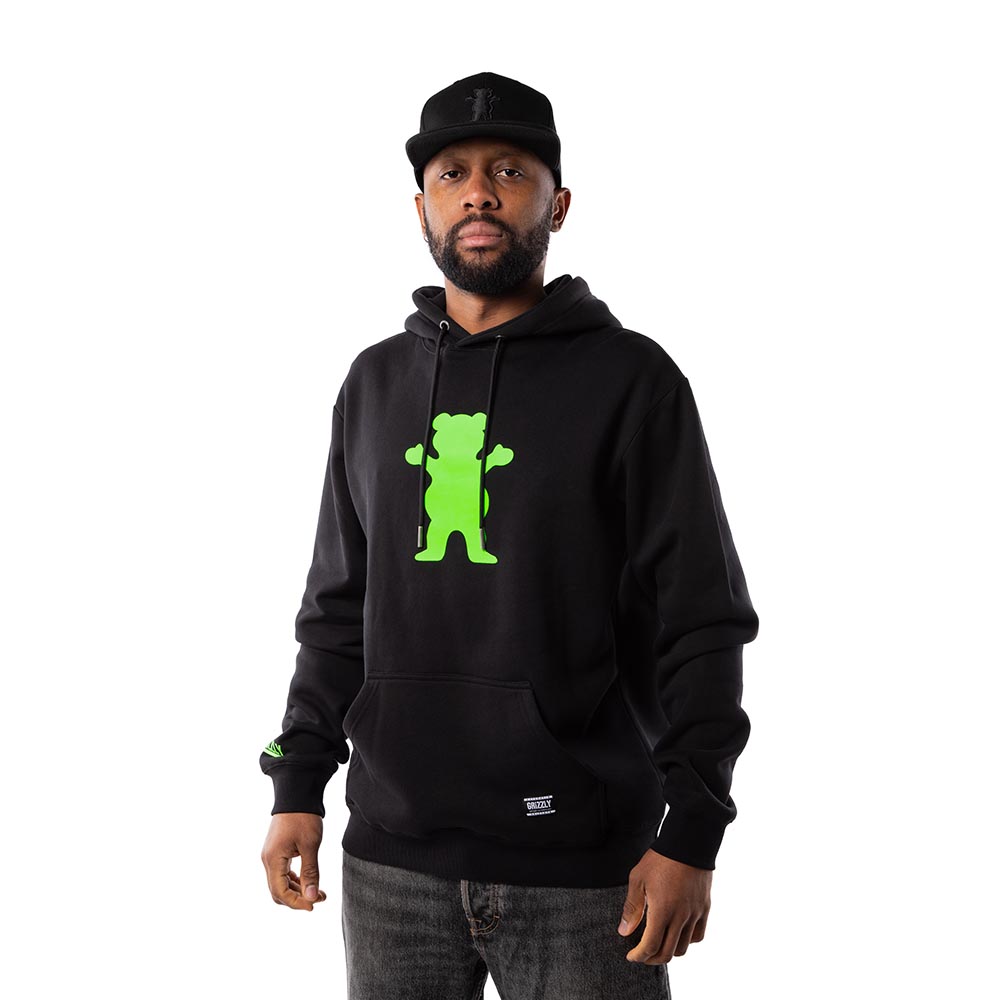 Polerón Hombre Grizzly Griptape OG Bear Negro Verde