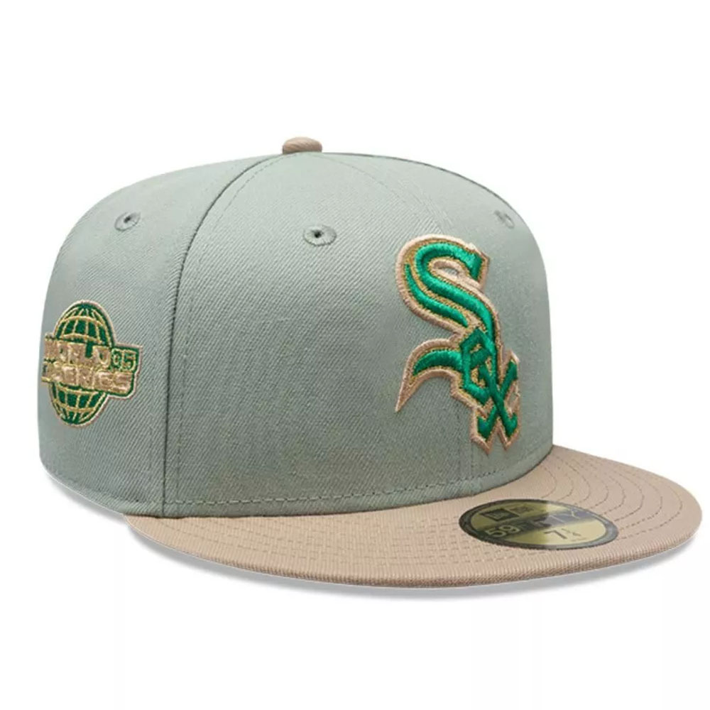 Jockey Gorro New Era 59FIFTY Chicago White Sox MLB Green Camel