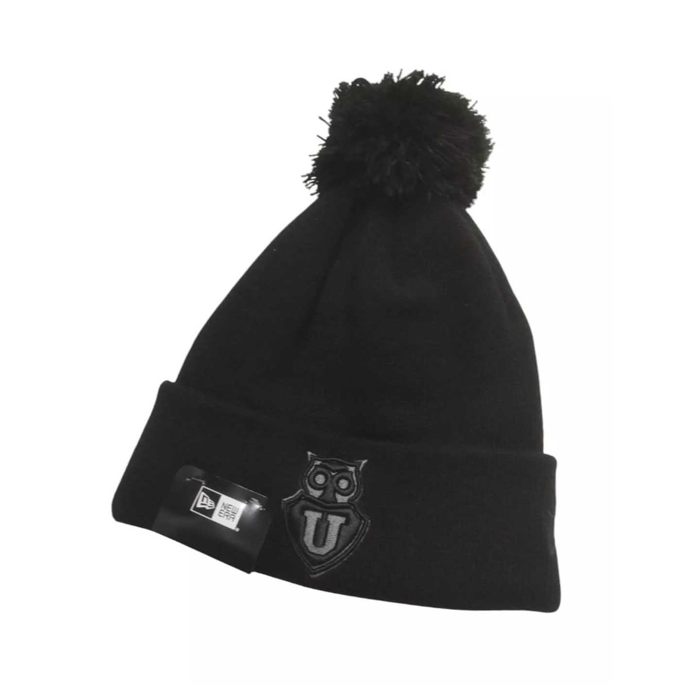 Beanie New Era Universidad De Chile Pompón Negro