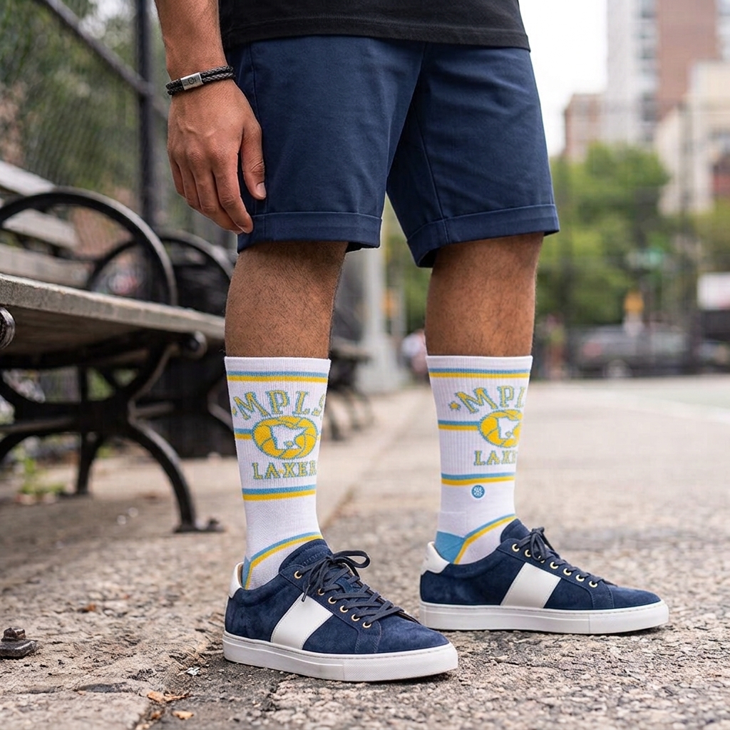 Calcetines Stance Classics Los Angeles Lakers Blanco White