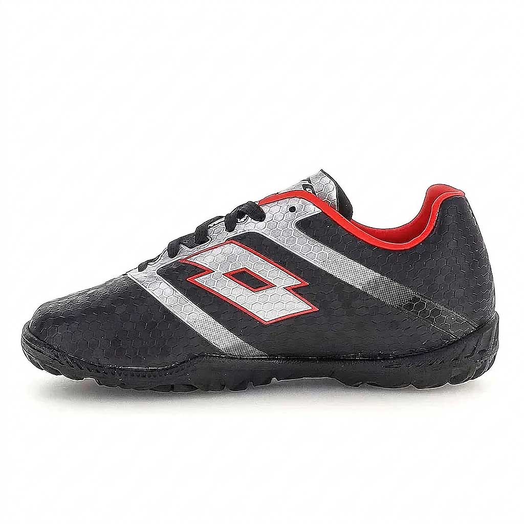 ZAPATO BABY FUTBOL JUVENIL LOTTO - MAESTRO 700 V TF JR NEGRO ROJO