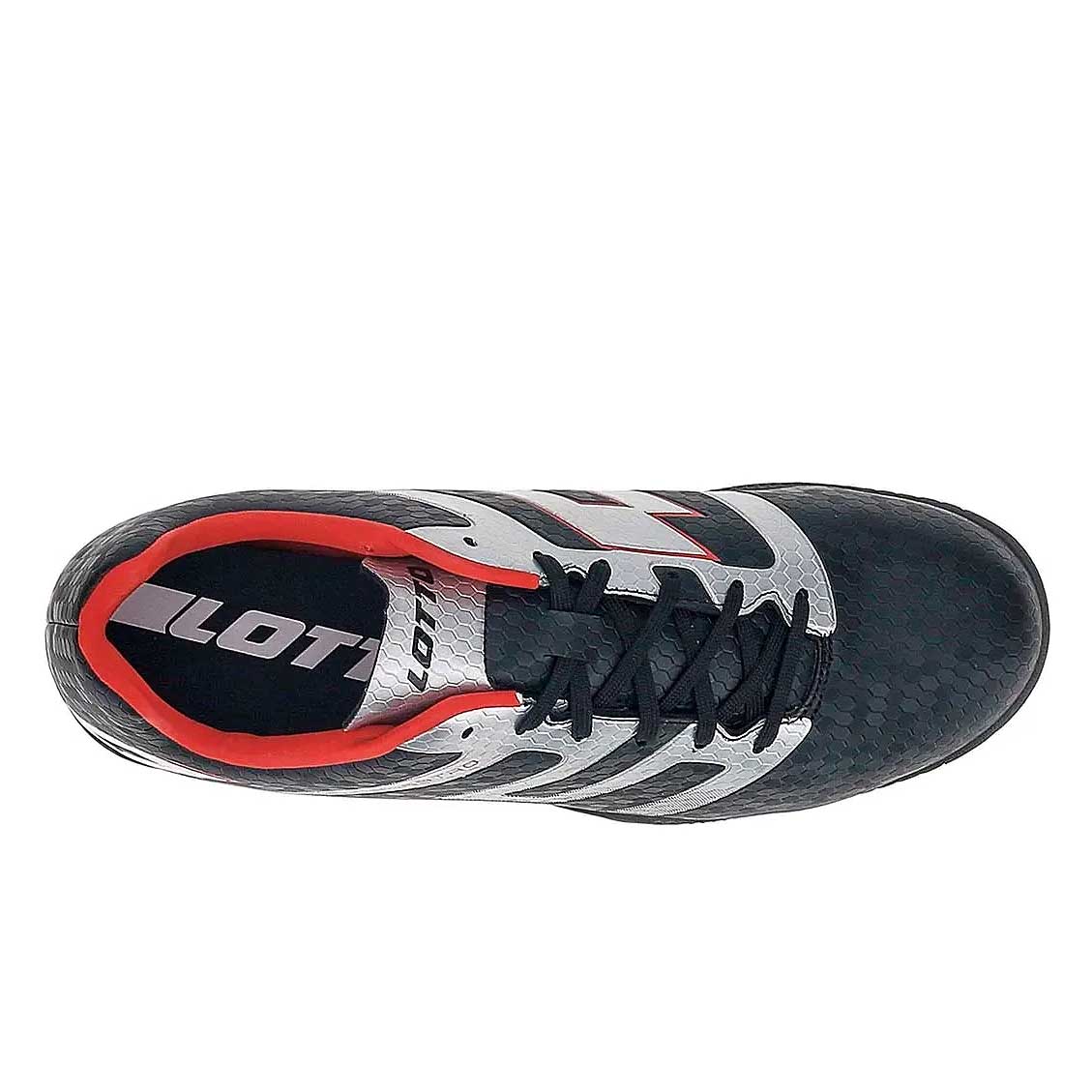 ZAPATO BABY FUTBOL JUVENIL LOTTO - MAESTRO 700 V TF JR NEGRO ROJO