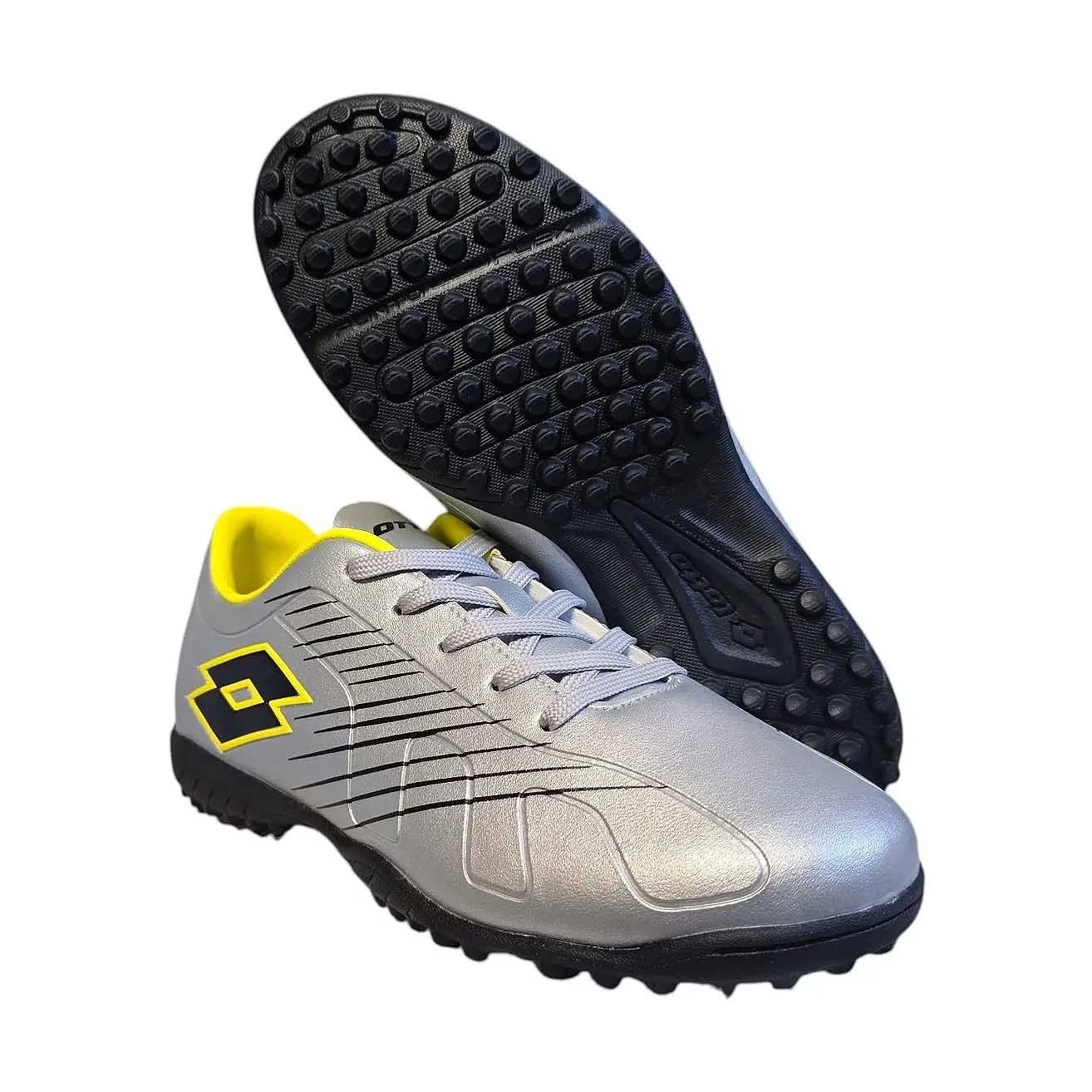 Zapato Baby Fútbol Juvenil Lotto Fiore Jr TF Plateado