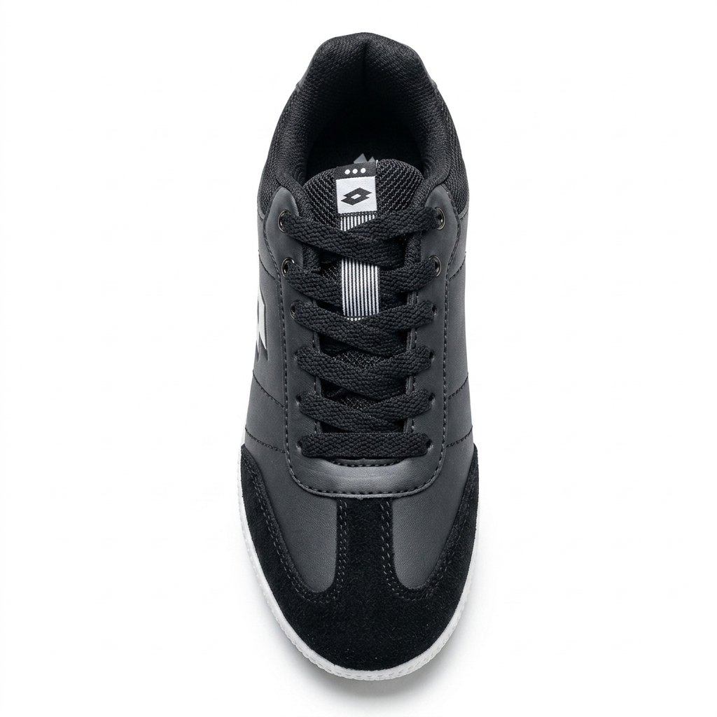 Zapatilla Deportiva Juvenil Lotto - Calcio JR  Negro Blanco