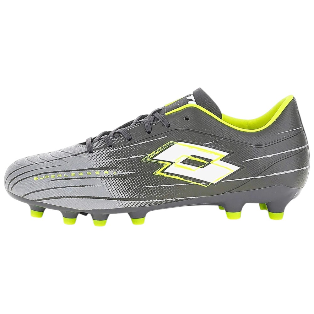 Zapato Fútbol Hombre Lotto - Solista FG  Gris Amarillo
