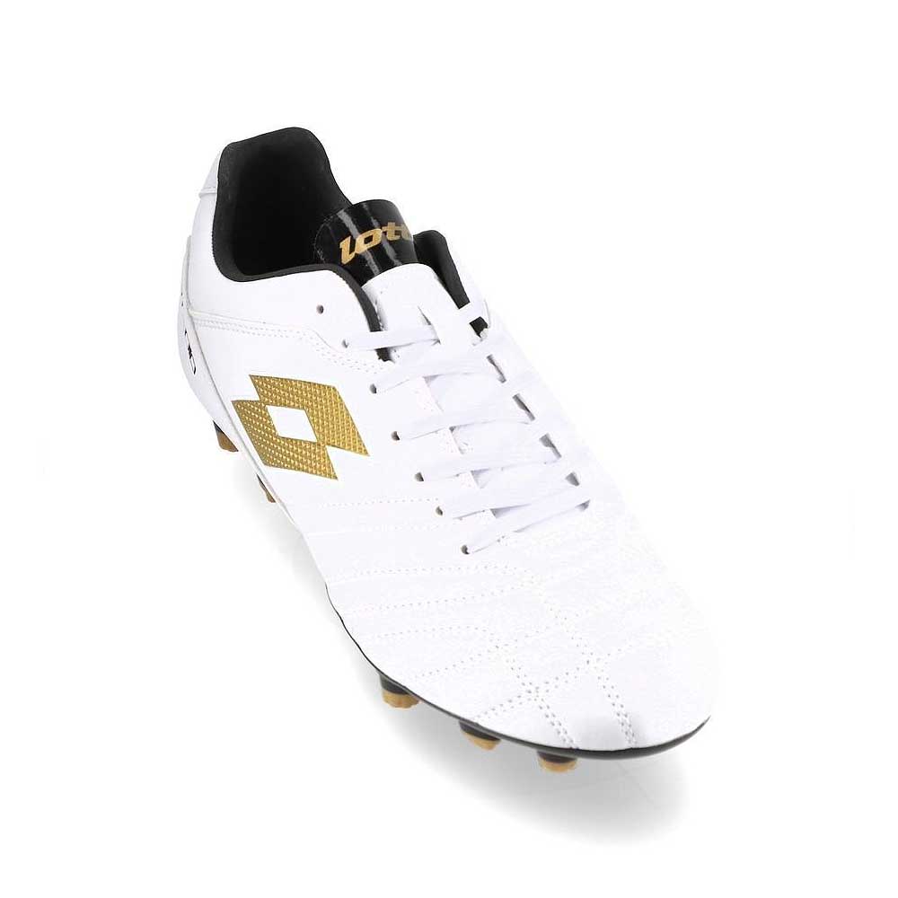 Zapato Fútbol Hombre Lotto Stadio 705 FG Blanco Dorado