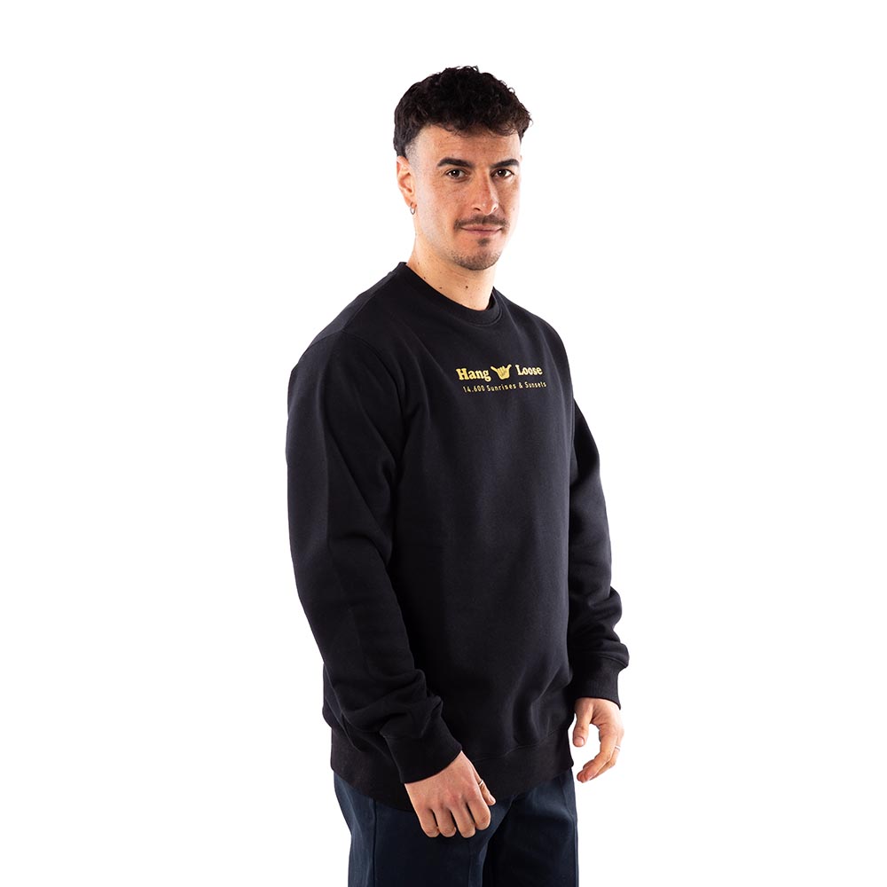 POLERON CREW HANG LOOSE HOMBRE NEGRO