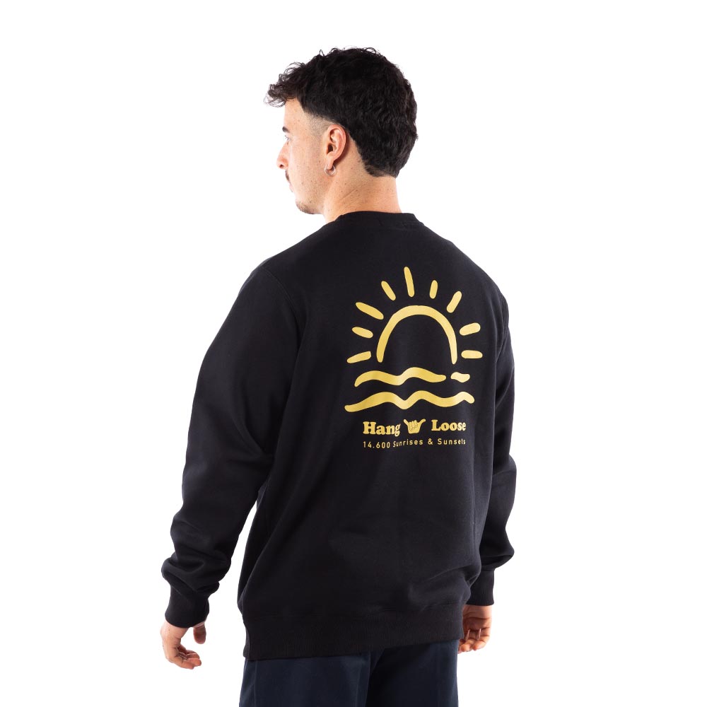 POLERON CREW HANG LOOSE HOMBRE NEGRO