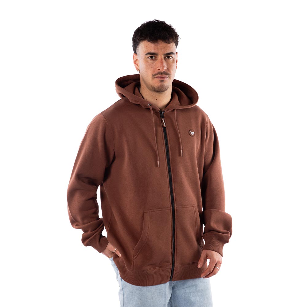 POLERON FULL ZIPPER HANG LOOSE HOMBRE CAFE