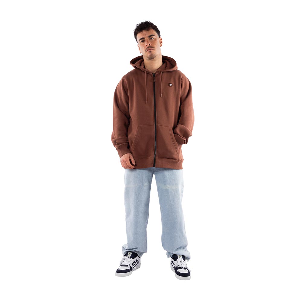 POLERON FULL ZIPPER HANG LOOSE HOMBRE CAFE
