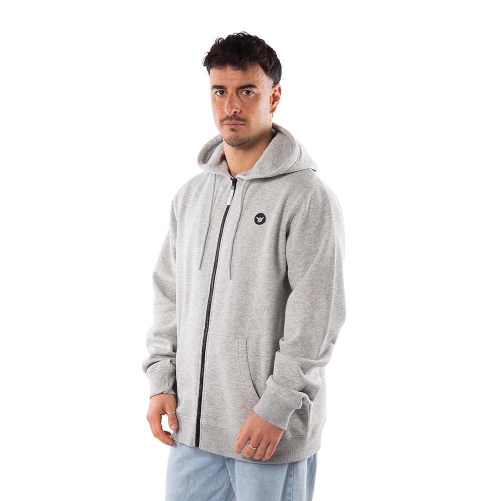 POLERON FULL ZIPPER HANG LOOSE HOMBRE GRIS