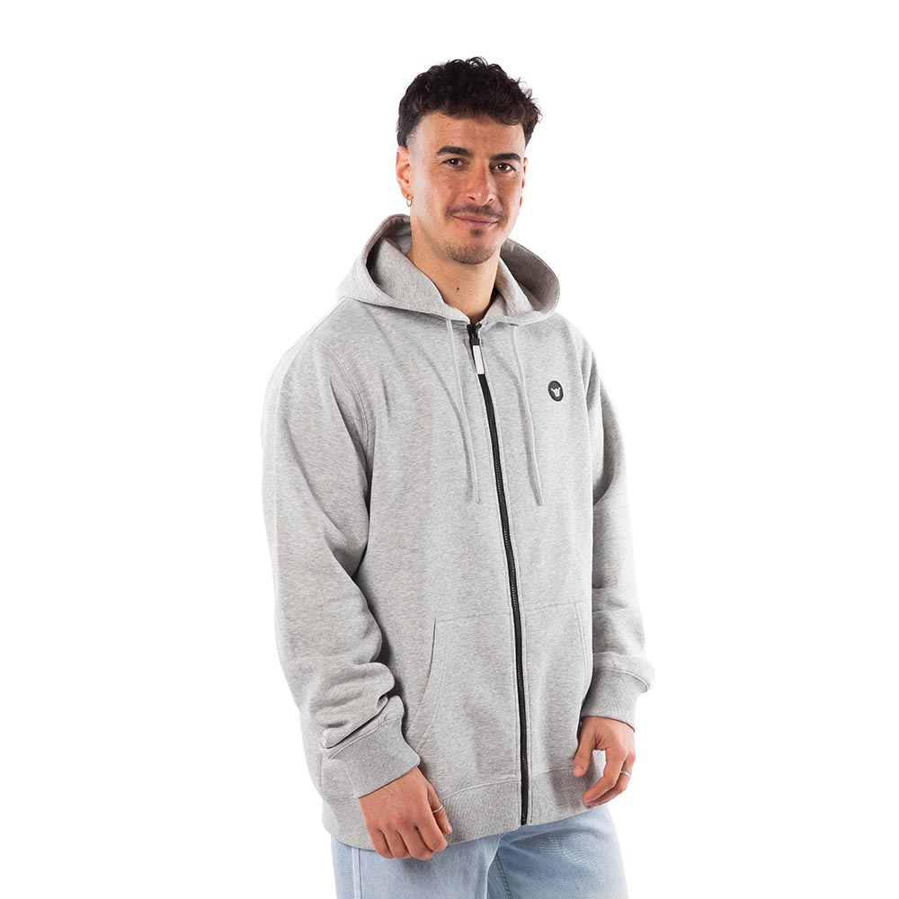 POLERON FULL ZIPPER HANG LOOSE HOMBRE GRIS