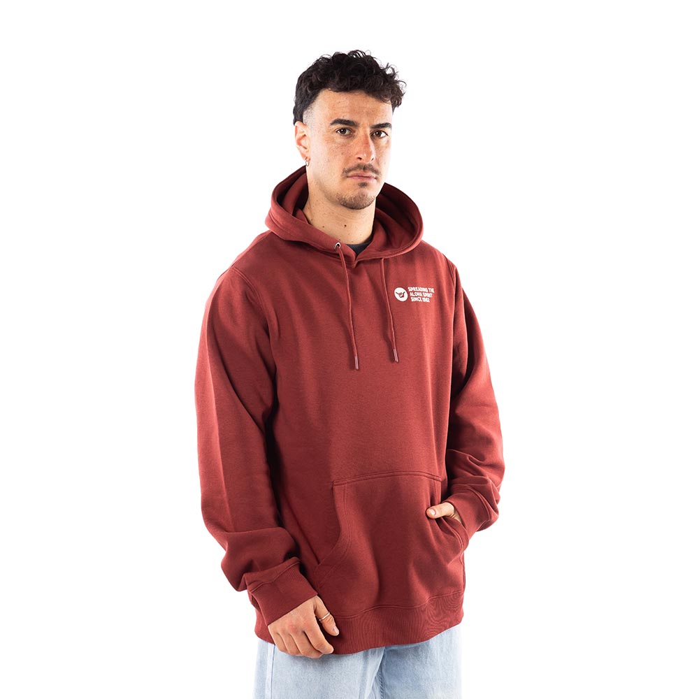 POLERON HOODIE HANG LOOSE HOMBRE CAFE