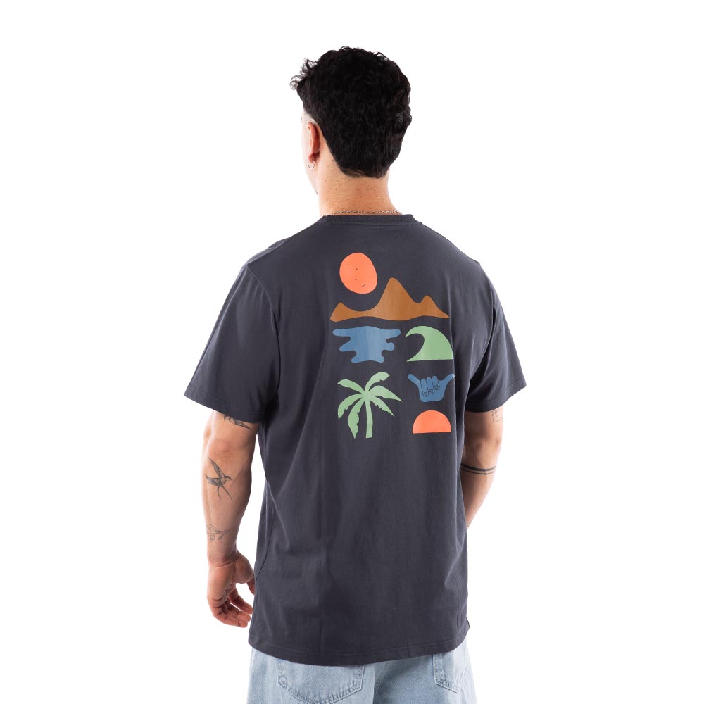 POLERA HANG LOOSE HOMBRE AZUL