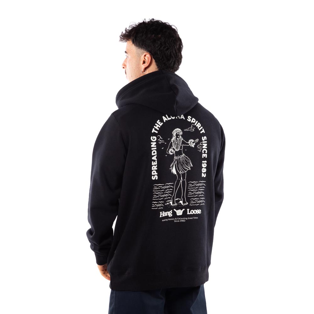 POLERON HOODIE HANG LOOSE HOMBRE NEGRO