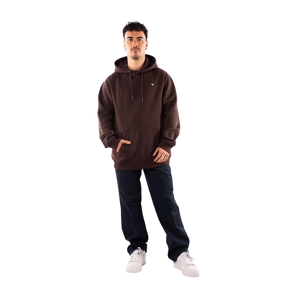 POLERON HOODIE HANG LOOSE HOMBRE CAFE OSCURO