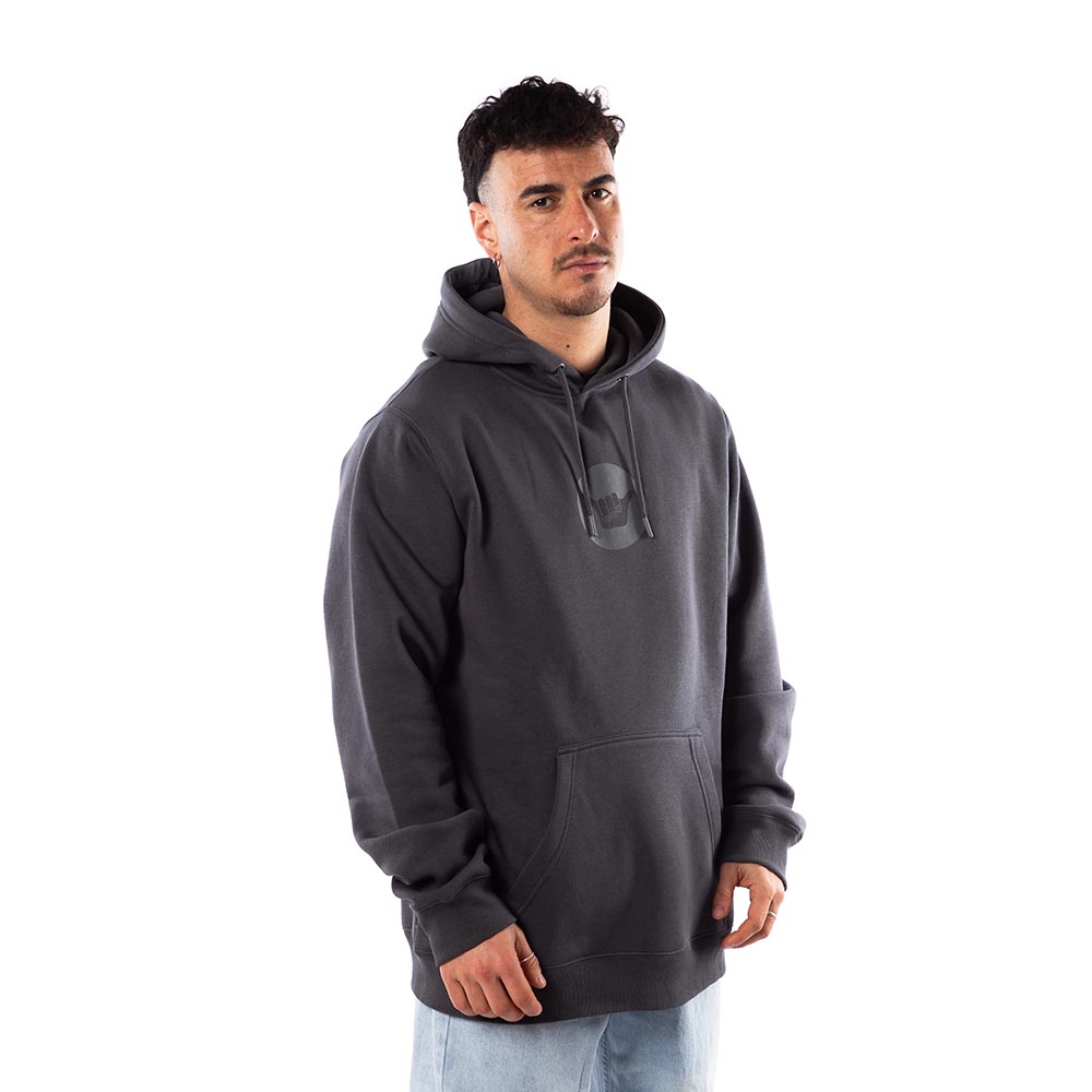 POLERON HOODIE HANG LOOSE HOMBRE GRIS