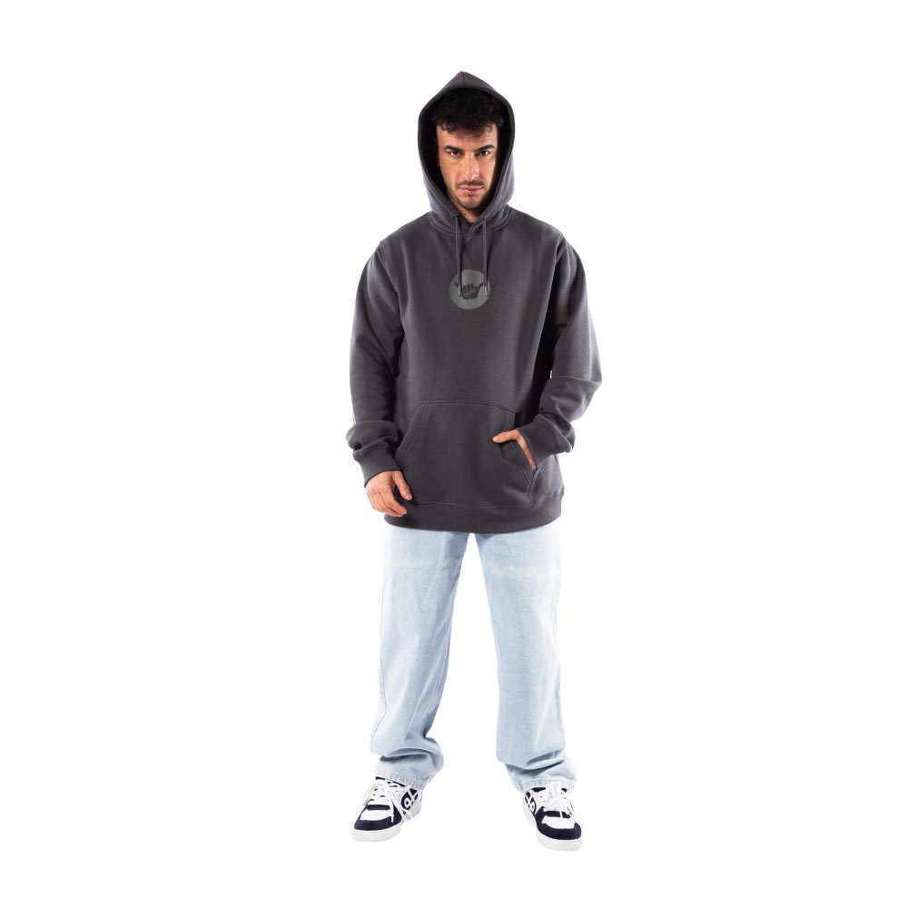 POLERON HOODIE HANG LOOSE HOMBRE GRIS