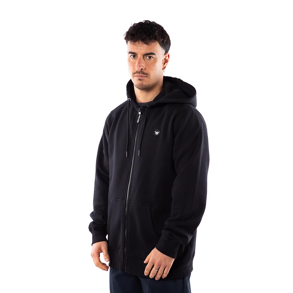 Polerón Hombre Hang Loose Full Zipper Black Essencial