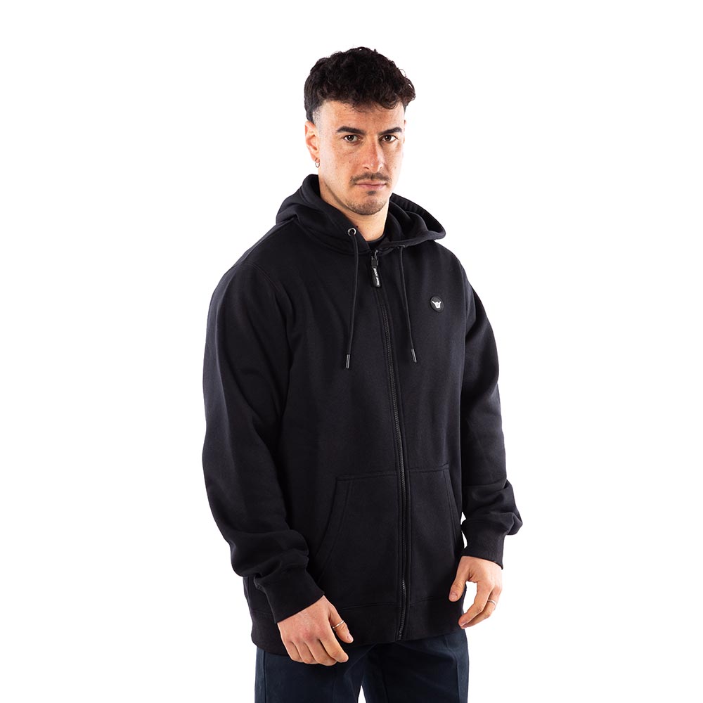 Polerón Hombre Hang Loose Full Zipper Black Essencial
