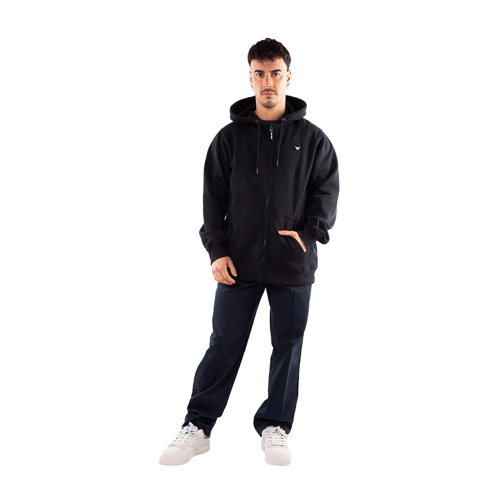 Polerón Hombre Hang Loose Full Zipper Black Essencial