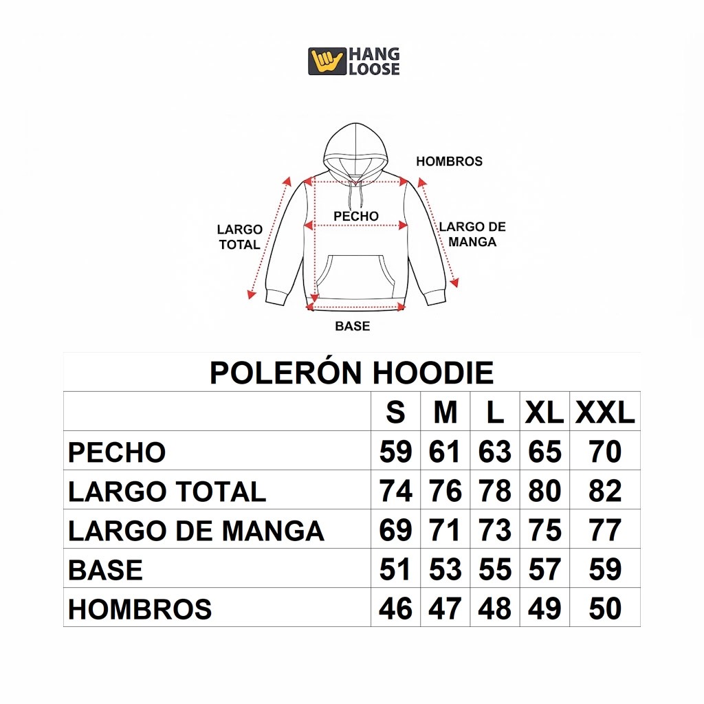Polerón Hombre Hang Loose Hoodie Black Spirit Aloha