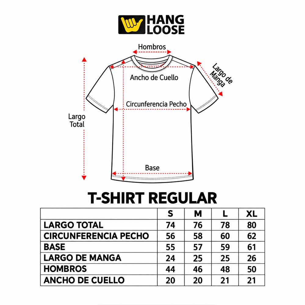 Polera Hombre T-Shirt Hang Loose Black Logo Essencial