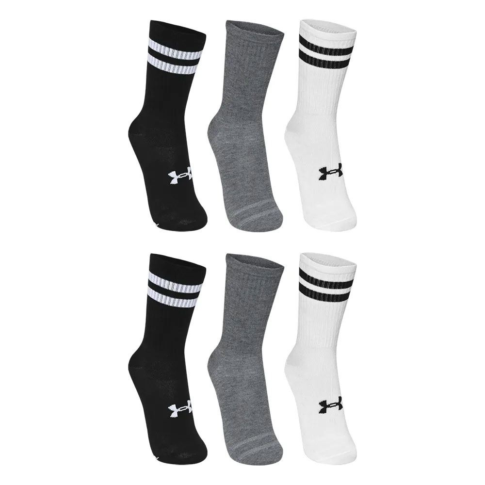Sixpack Pack 6 Pares Calcetines Under Armour Essential Crew Blanco