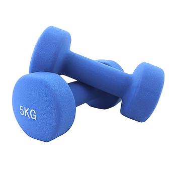 [0700102P-05-10KG] Par mancuerna neopreno jks 2x5kg azul