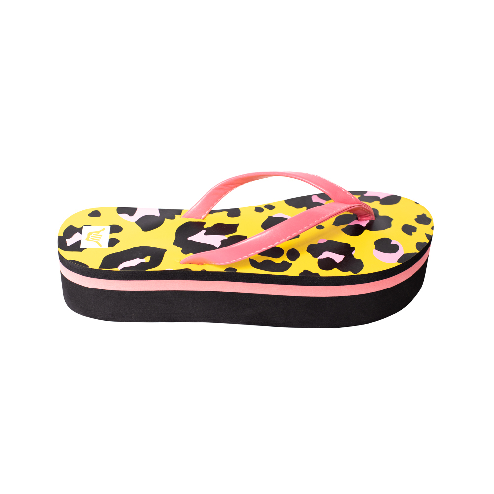 Sandalias Hawaianas Mujer con Plataforma Amarillo Hang Loose