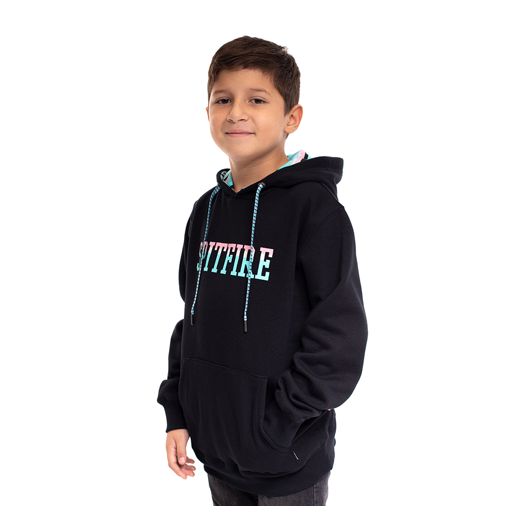 Polerón Con Capucha Niño Spitfire Negro