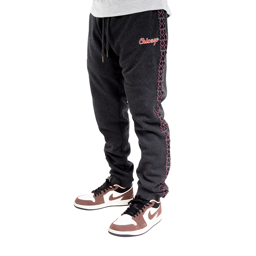 Pantalón Jogger Chicago Bulls Gris Oscuro Mitchell And Ness