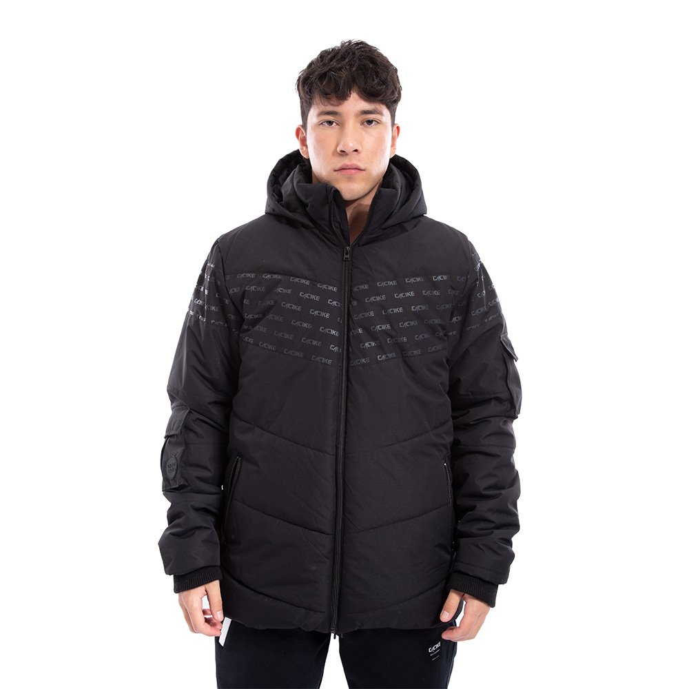 Parka Cac1ke Manga Larga Negro