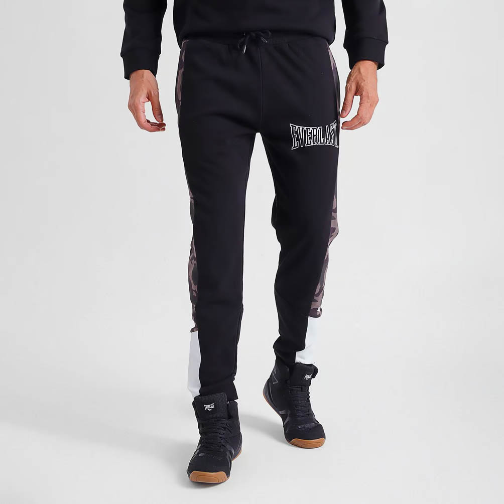Jogger Hombre Everlast Camo Negro Terry Crochet