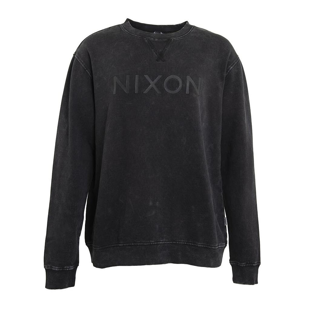 Polerón Hombre Nixon Crew Black Logo Black