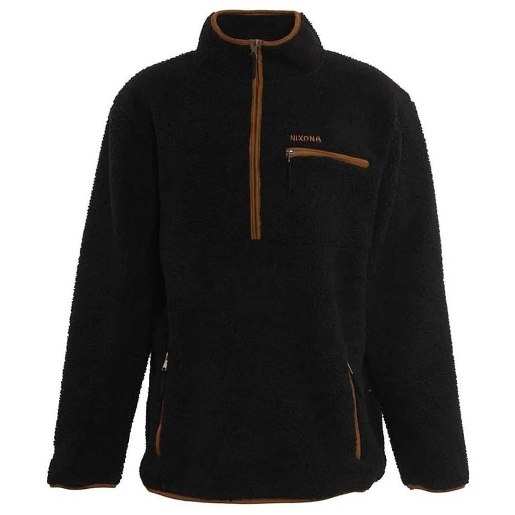 Polerón Hombre Nixon Sherpa Half Zip Negro Brown