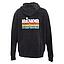 Polerón Zipper Hombre Black Logo Back Rainbow